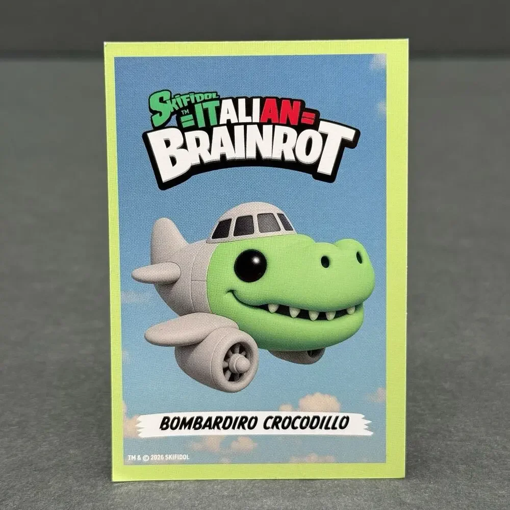 Skifidol Crocodillo Italian Brainrot Series 1 Universo Psichedelico 3D Keychain